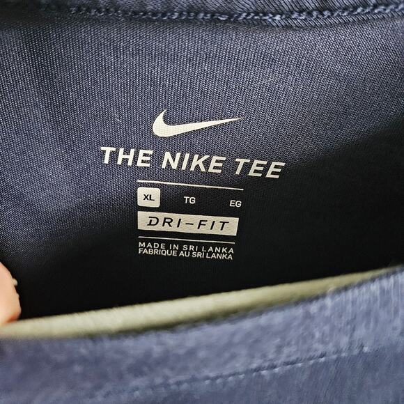 Nike Tempo Logo Tee Shirt Men's XL Blue The Motive Training Tee Workout Gym Bro - Picture 6 of 7